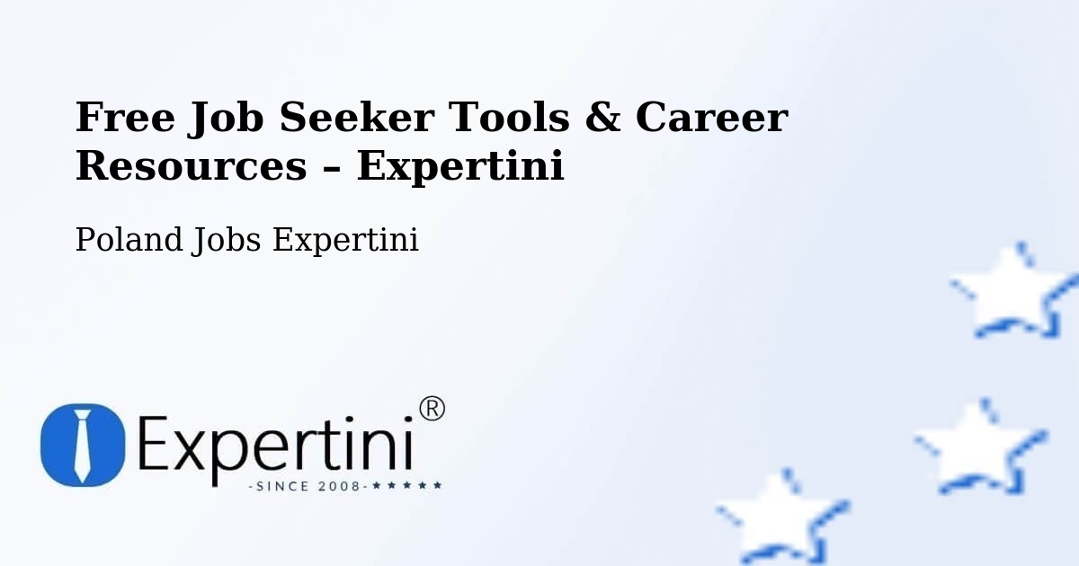 Free Job Seeker Tools & Career Resources – Cisek - Cisek, Poland Jobs Expertini